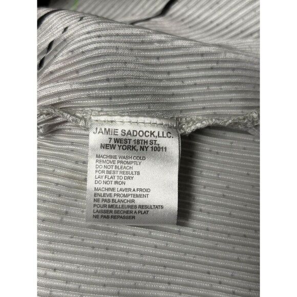 Jamie Sadock Golf Polo Top Size Large Abstract 1/4-Zip Micro Pleat #71136 - Picture 8 of 9